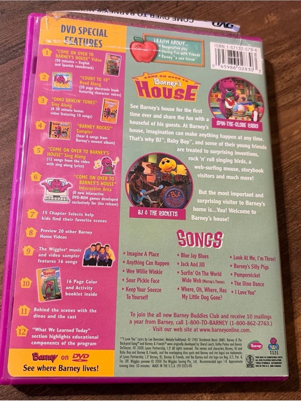 Lot of 5 Barney DVD’s Kids Children Educational Imagination Purples Dinosaur - Picture 6 of 16